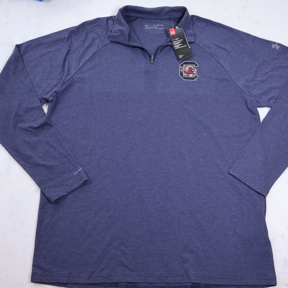 Under Armour South Carolina Gamecocks 1/4 Zip Pullover Navy Blue Mens 2XL UM0650 - Picture 3 of 9